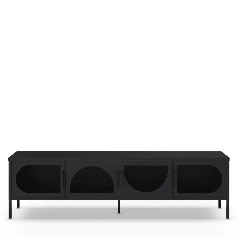ZIO Meuble TV 4 portes en métal L180cm