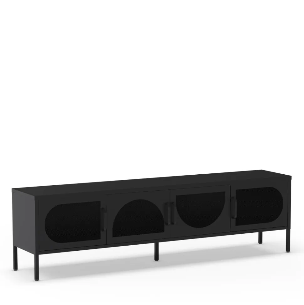 ZIO Meuble TV 4 portes en métal L180cm