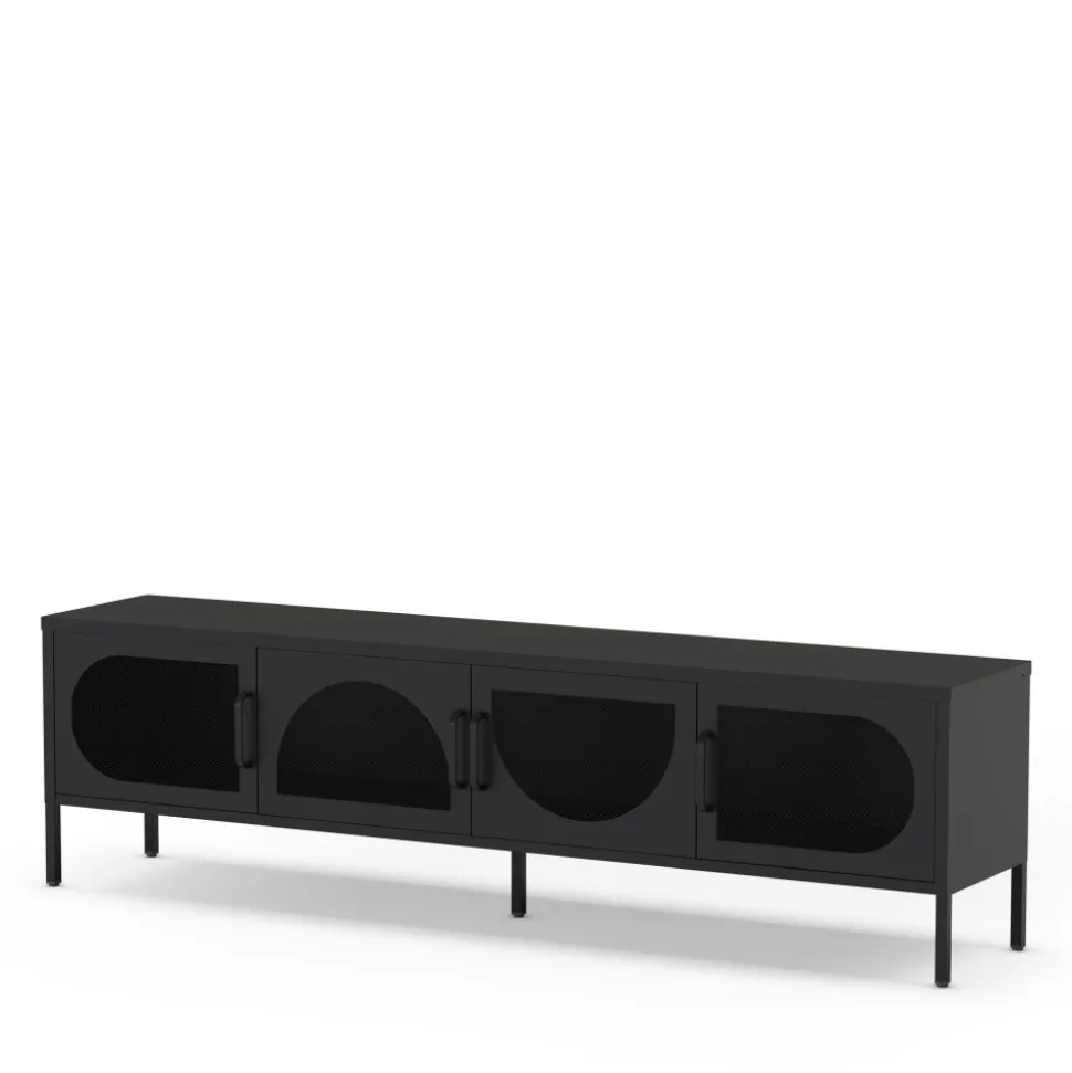 ZIO Meuble TV 4 portes en métal L180cm