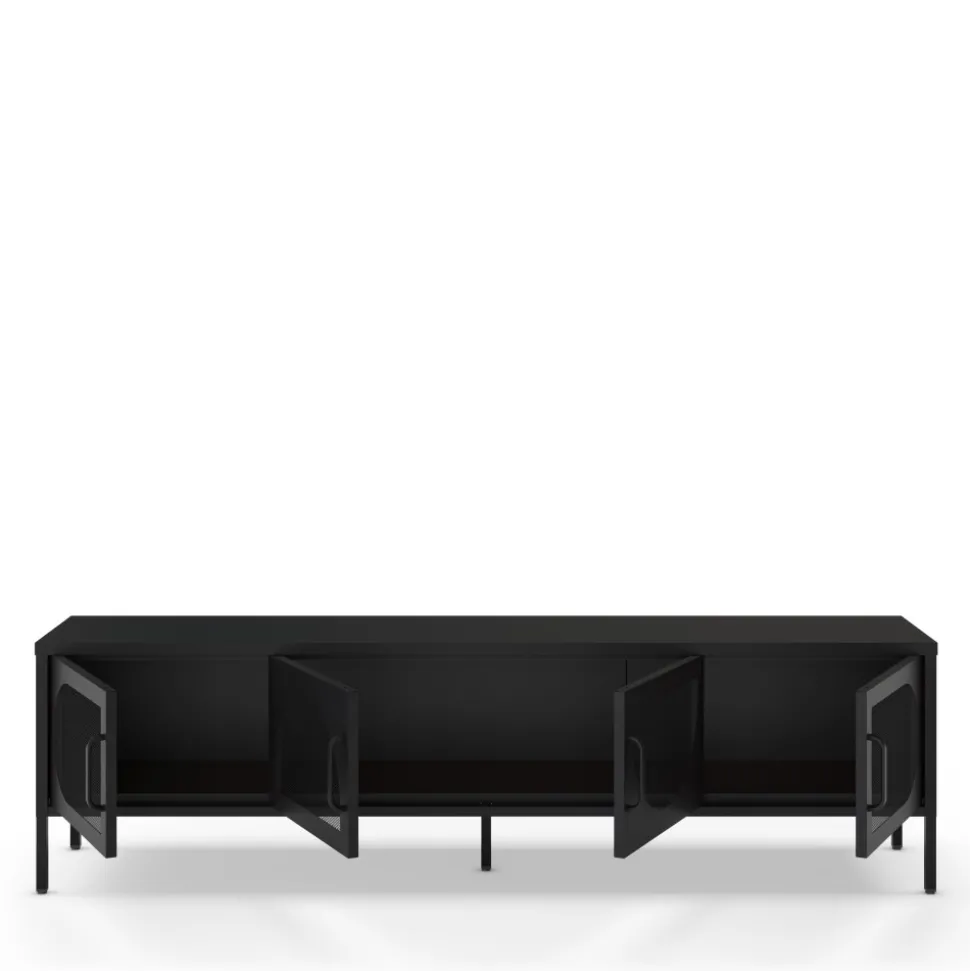 ZIO Meuble TV 4 portes en métal L180cm