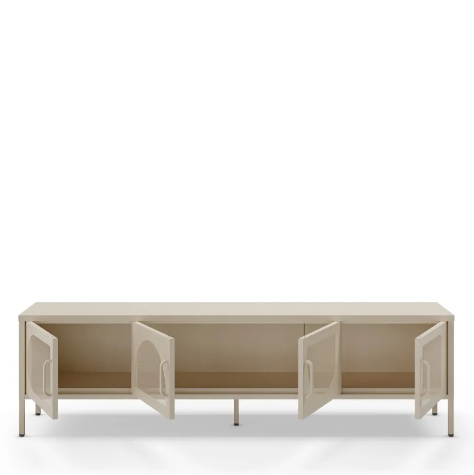 ZIO Meuble TV 4 portes en métal L180cm