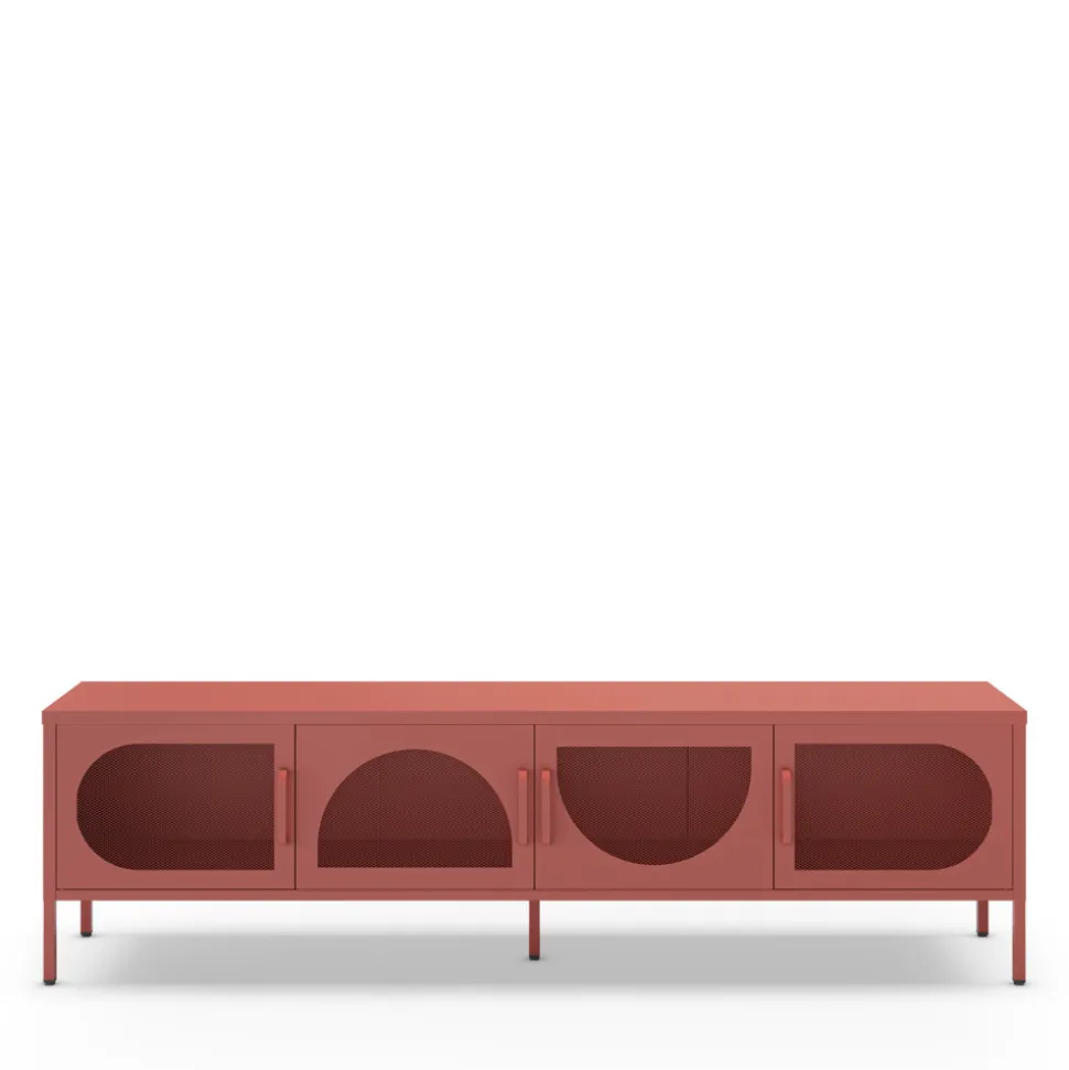 ZIO Meuble TV 4 portes en métal L180cm