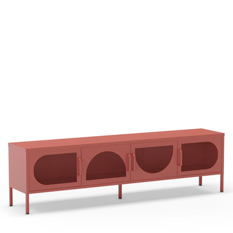 ZIO Meuble TV 4 portes en métal L180cm