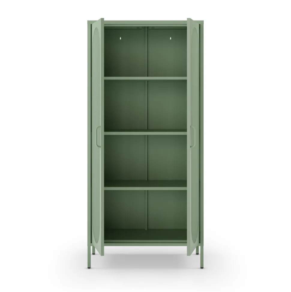 ZIO Vaisselier 2 portes en métal H170cm