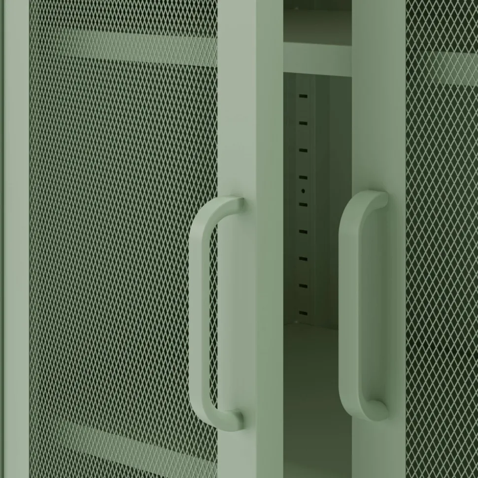 ZIO Vaisselier 2 portes en métal H170cm