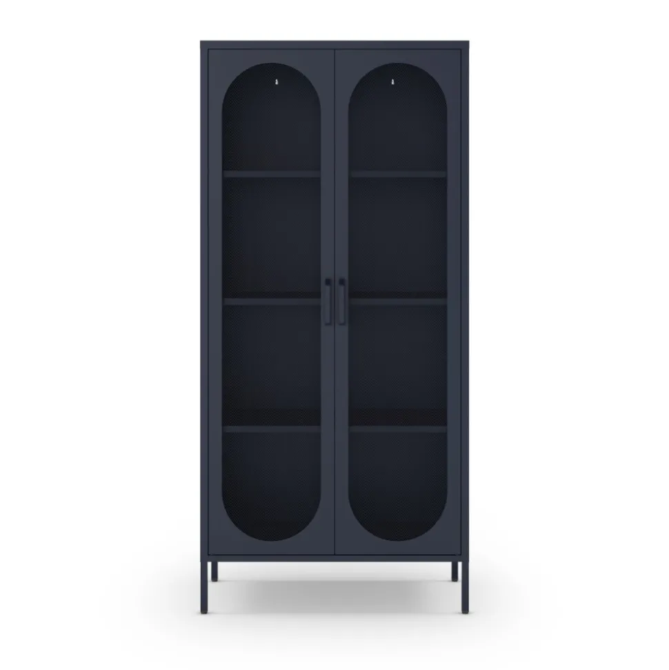 ZIO Vaisselier 2 portes en métal H170cm