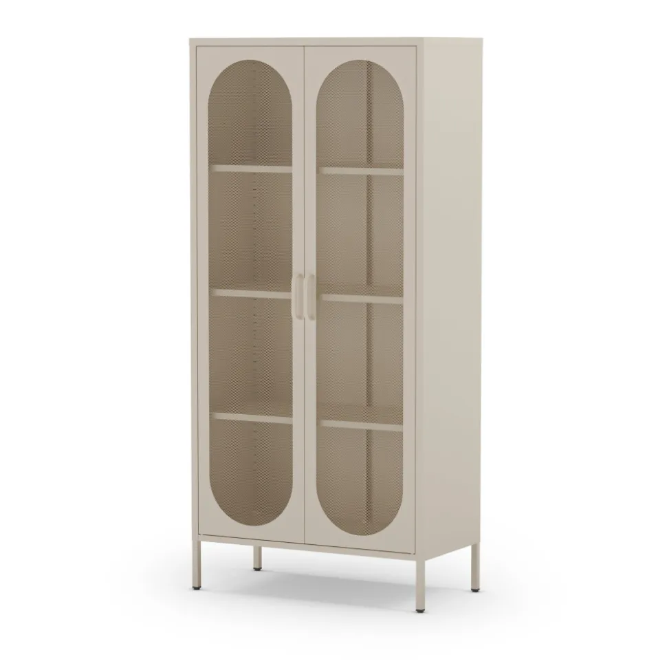 ZIO Vaisselier 2 portes en métal H170cm