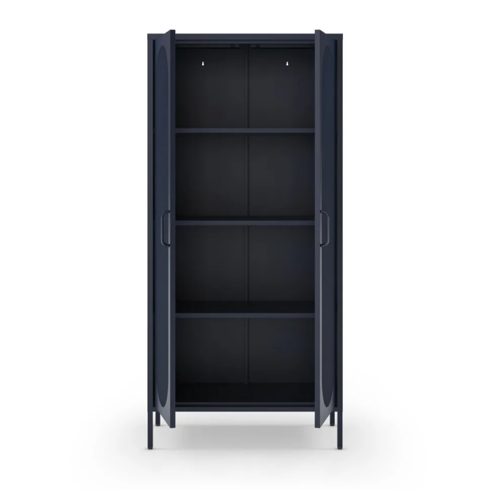 ZIO Vaisselier 2 portes en métal H170cm