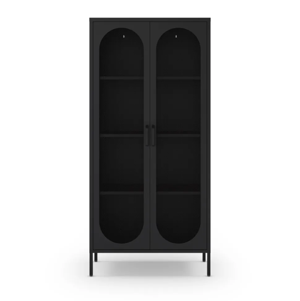 ZIO Vaisselier 2 portes en métal H170cm