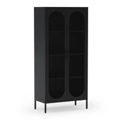 ZIO Vaisselier 2 portes en métal H170cm