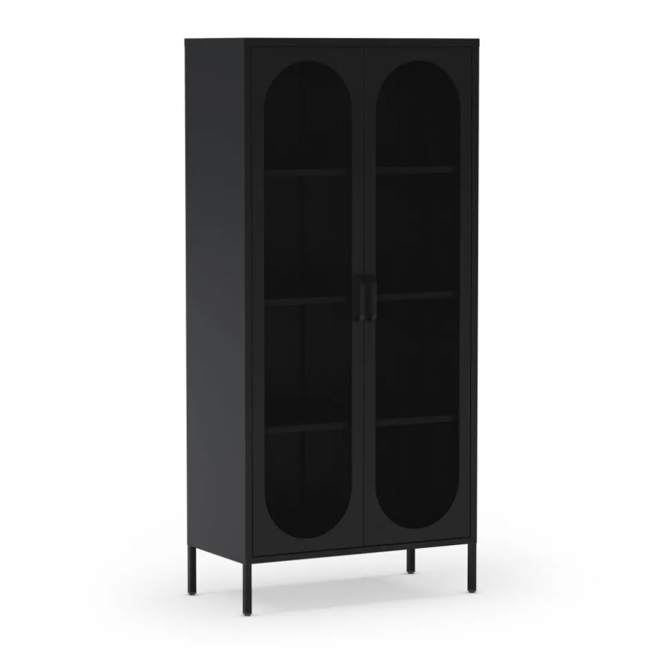 ZIO Vaisselier 2 portes en métal H170cm