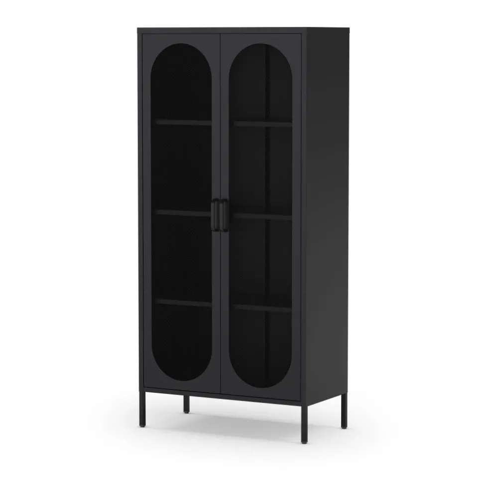 ZIO Vaisselier 2 portes en métal H170cm