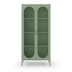 ZIO Vaisselier 2 portes en métal H170cm