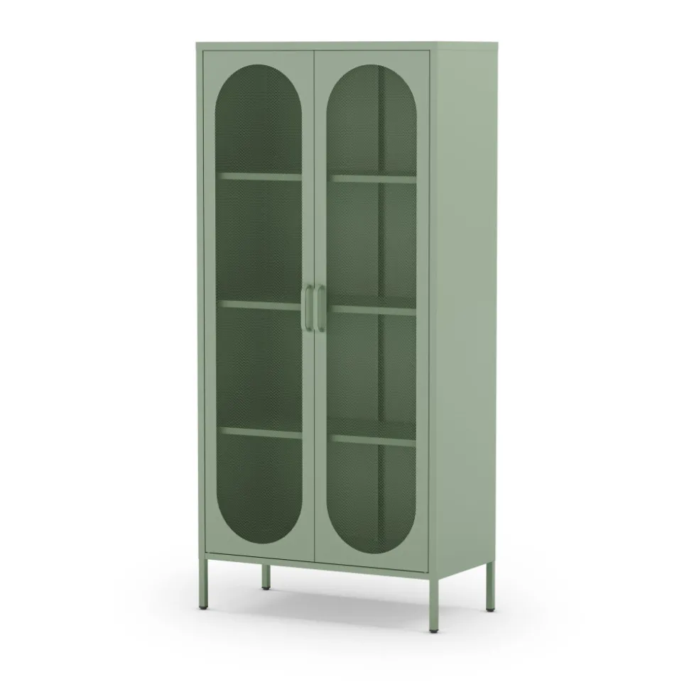 ZIO Vaisselier 2 portes en métal H170cm