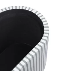 ZOÉ Banc ovale en tissu avec plateau et rangement L77cm