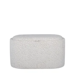 ZOÉ Banc ovale imprimé animal avec plateau et rangement L77cm