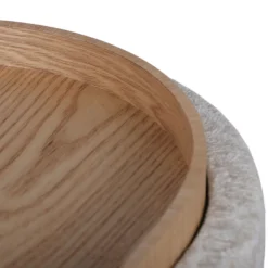 ZOÉ Banc ovale imprimé animal avec plateau et rangement L77cm