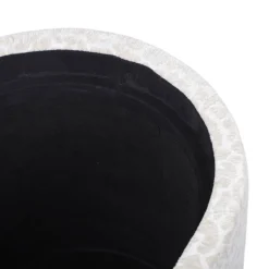 ZOÉ Banc ovale imprimé animal avec plateau et rangement L77cm