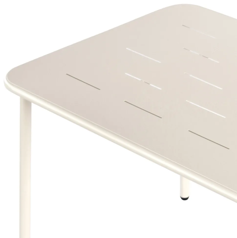 ZYRA Table à manger de jardin 4 personnes en métal